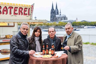 German actors Klaus J. Behrendt, Simone Thomalla, Martin Wuttke and Dietmar Bär during a photocall for TV crime series "Tatort" in Cologne on October 11th, 2011