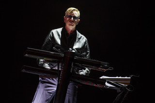 Andy Fletcher (&dagger; 2022) of synthie pop band Depeche Mode performs live in Düsseldorf on July 3rd, 2013