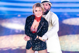 Sophia Thomalla and Massimo Sinato perform during the Final of "Lets Dance - Lets Christmas" TV Show on December 21st, 2013 in Cologne