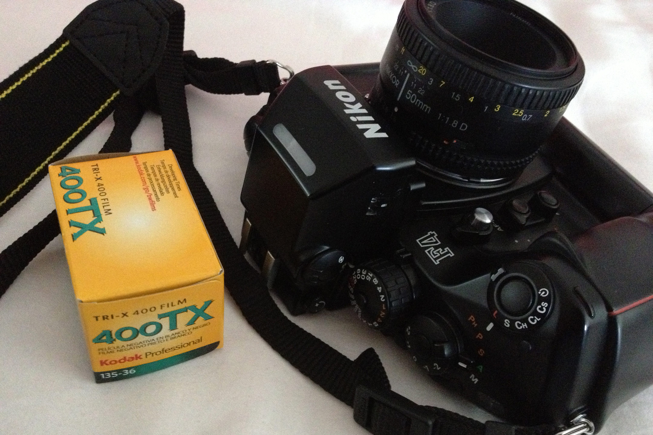 Nikon F4 and a Kodak Tri-X 400 black and white film